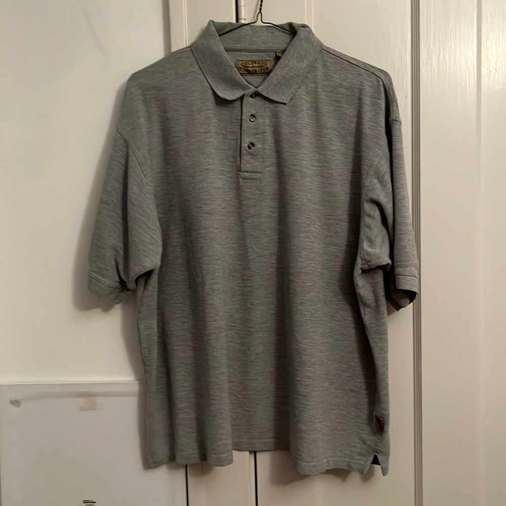 ✅ VINTAGE COLORADO TIMBERLINE Performance Short Sleeve Polo Shirt Gray Size 3XL
